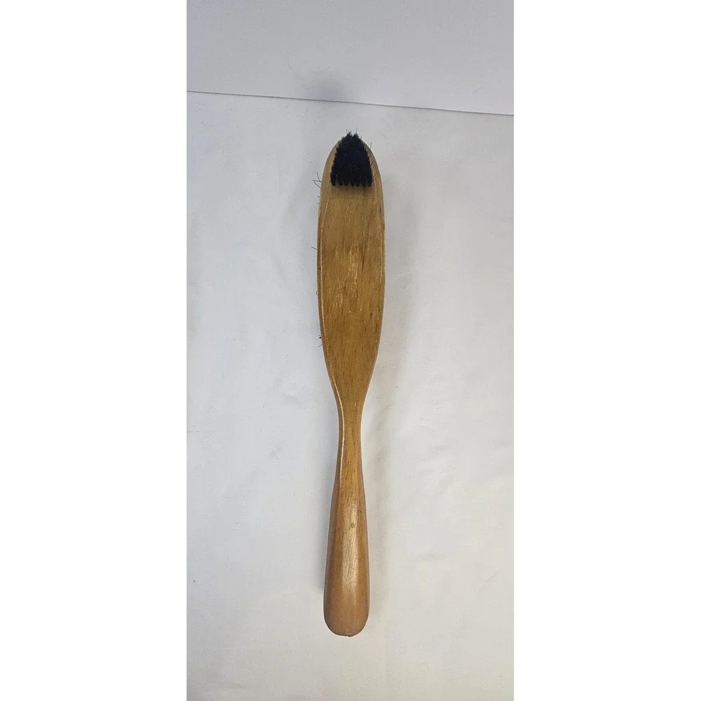 Vintage Wooden Shoe Brush Made in USA Patent Marked‎ Nylon Bristles
